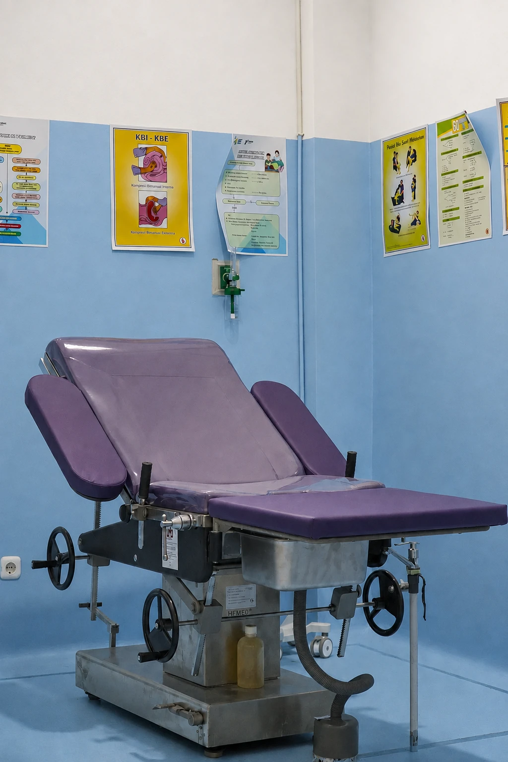Kursi persalinan di ruang pelayanan Klinik S'S